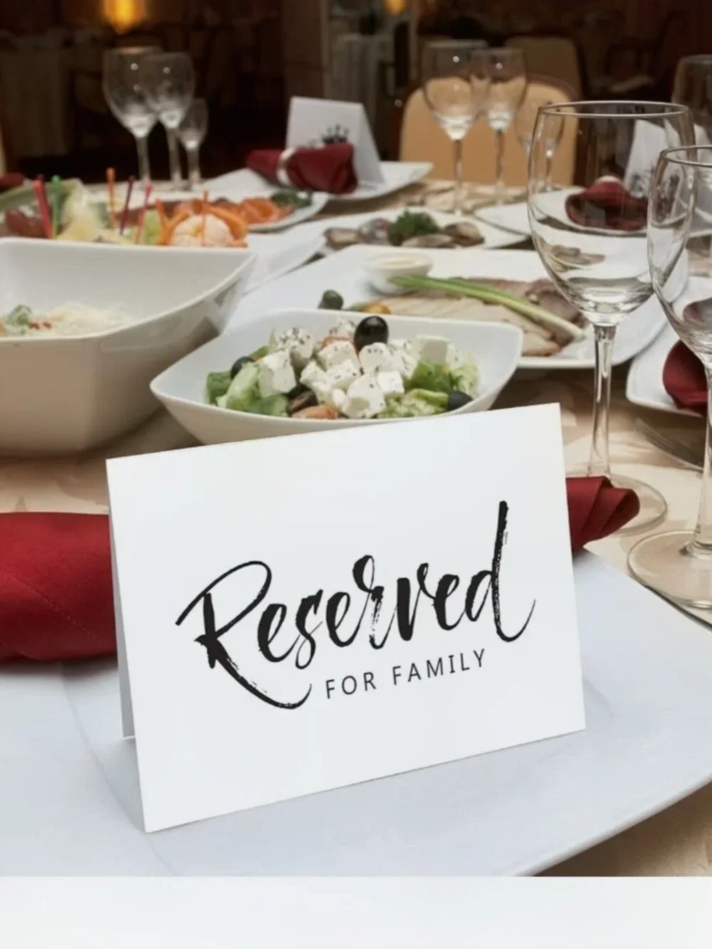 Wedding & Party Reserved Signs - 10 Pack, 4 x 6 Inches NWT